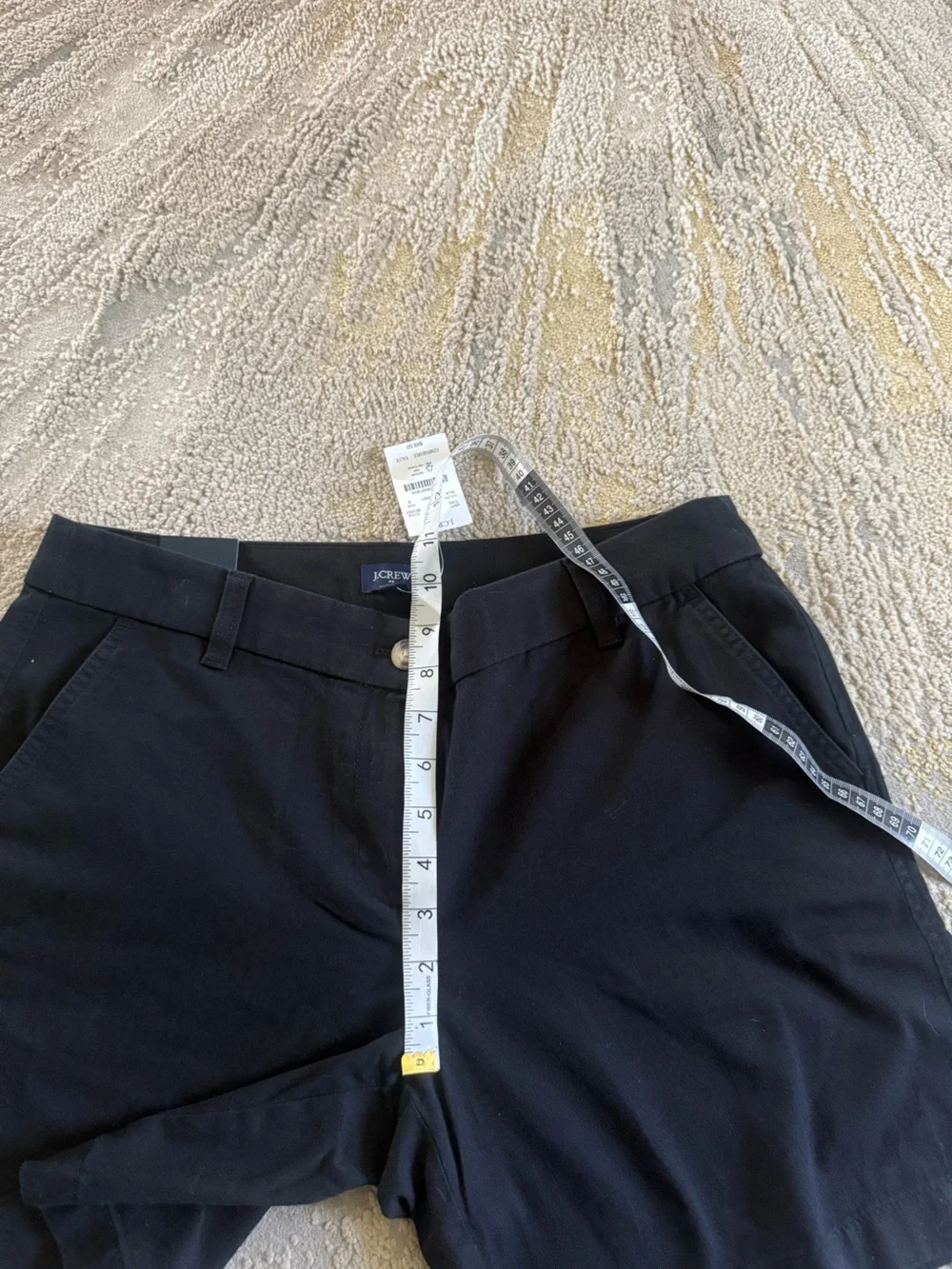 J. Crew Black Chino Shorts preppy longer modest cotton 8 new